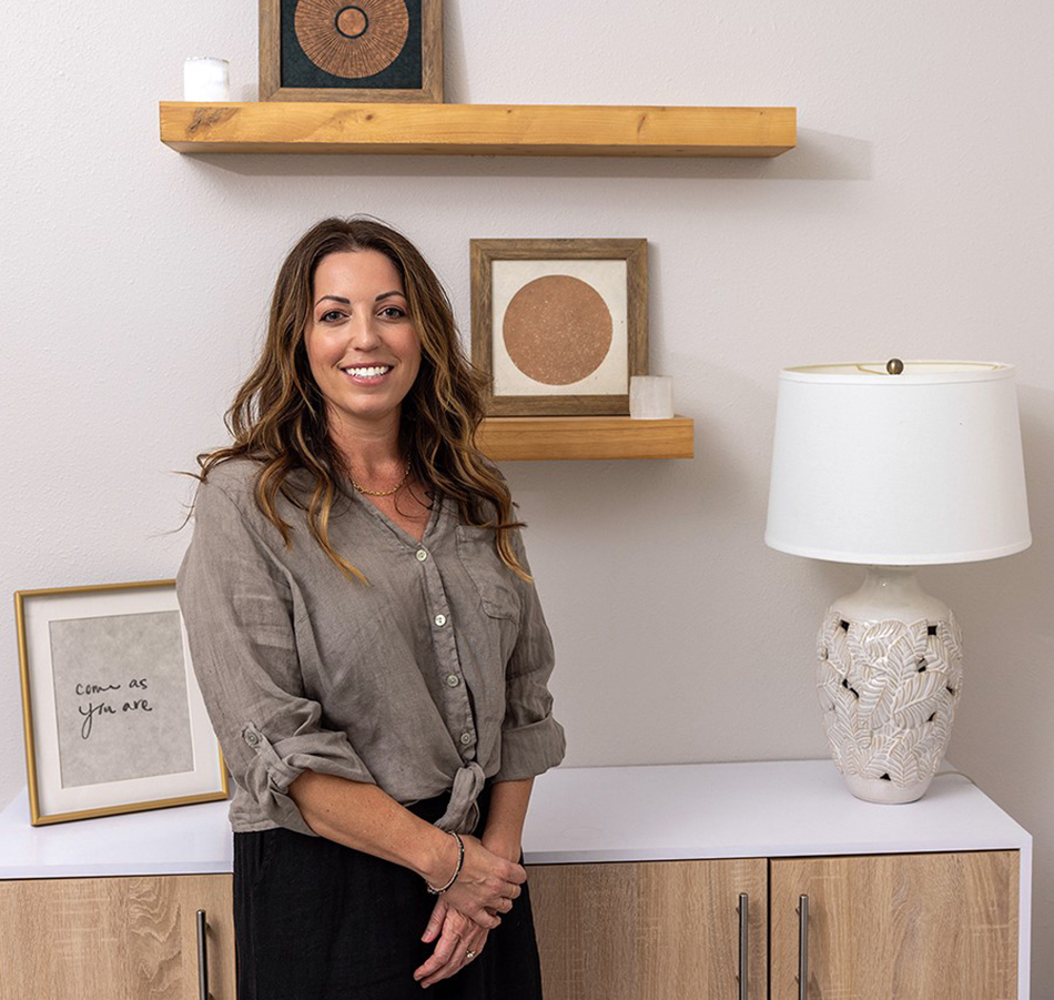 Rebecca Turley seated